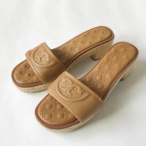 NEW TORY BURCH ‘Fleming’ Espadrille Sandals Size 9